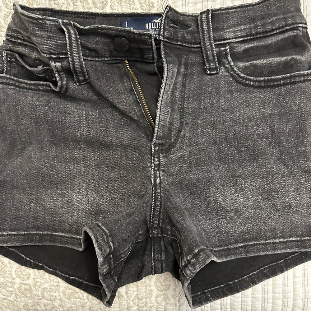 Hollister Charcoal High-Rise Shorts